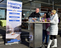 Peter´S heating products mit dem Stehtisch