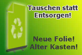 Rollup - Folie tauschen.